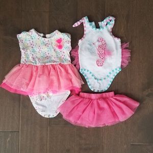 Baby girl onesie with tutu set size 3-6M
